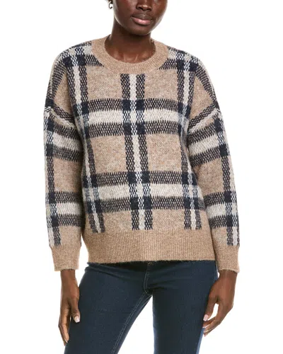 Vince Camuto Wool-blend Jacquard Sweater In Brown