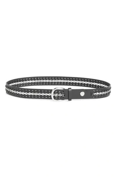 Vince Camuto Woven Chain Faux Leather Belt In Multi