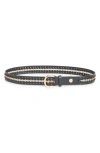 Vince Camuto Woven Chain Faux Leather Belt In Multi