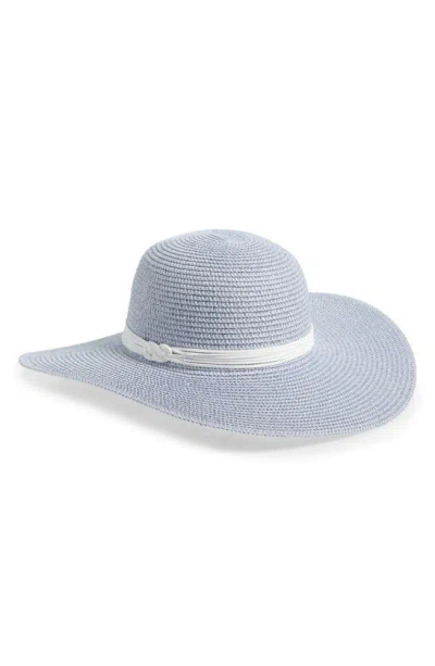 Vince Camuto Woven Floppy Hat In Blue