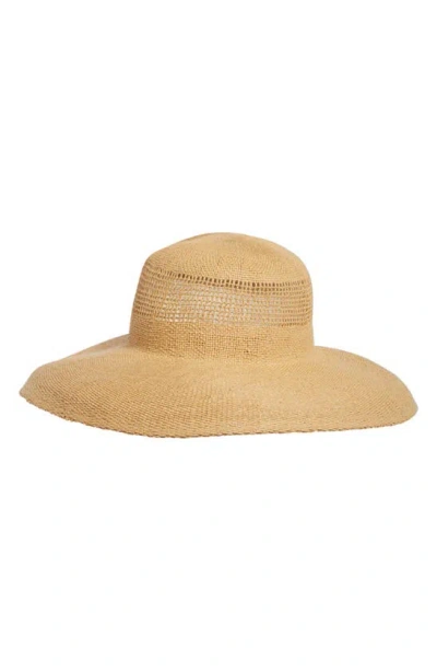Vince Camuto Woven Straw Floppy Hat In Neutral