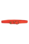 Vince Camuto Woven Stretch Belt In Red