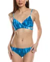 Vince Camuto Wrap Bra 2pc Bikini Set In Blue