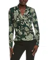Vince Camuto Wrap Top In Green