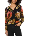 Vince Camuto Floral Wrap Front Top
