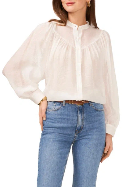 Vince Camuto Yoke Raglan Sleeve Shirt In New Ivory