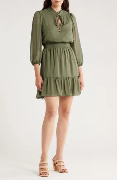 Vince Camuto Yoryu Chiffon Tiered Dress In Green