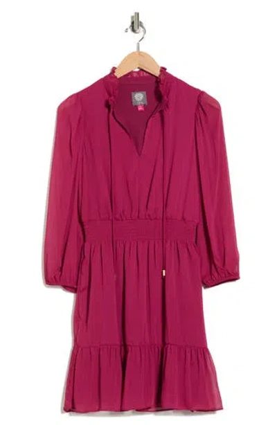 Vince Camuto Yoryu Chiffon Tiered Dress In Pink