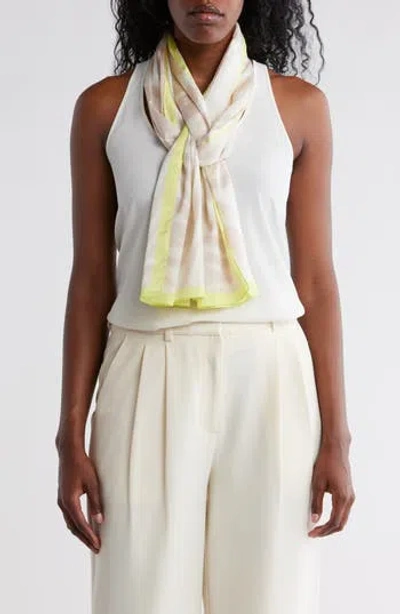 Vince Camuto Zebra Oblong Scarf In Sand