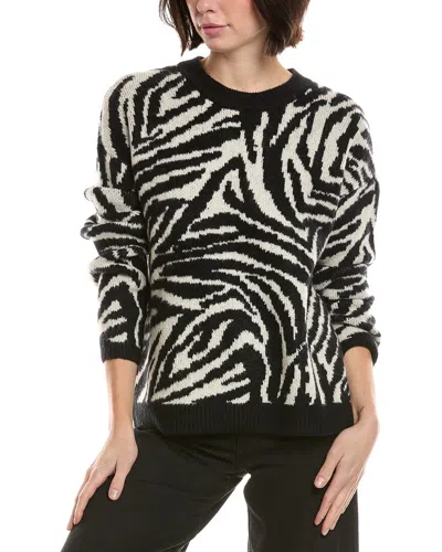 Vince Camuto Zebra Sweater In Black
