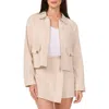 Vince Camuto Zip Front Jacket In Almond