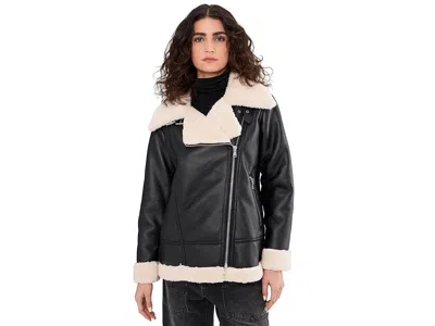 Vince Camuto Zip Front Jacket With Collar In Black