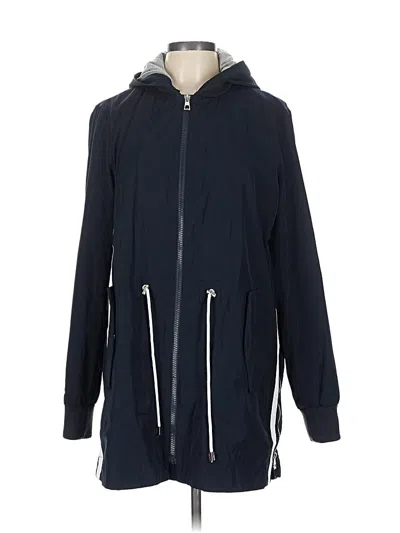 Pre-owned Vince Camuto Zip Up Hoodie In Blue