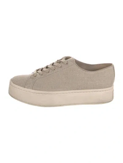 Pre-owned Vince Canvas Sneakers In Neutral