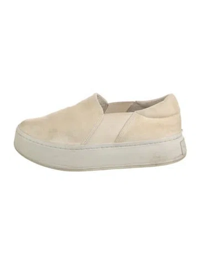 Pre-owned Vince Canvas Sneakers In Neutral