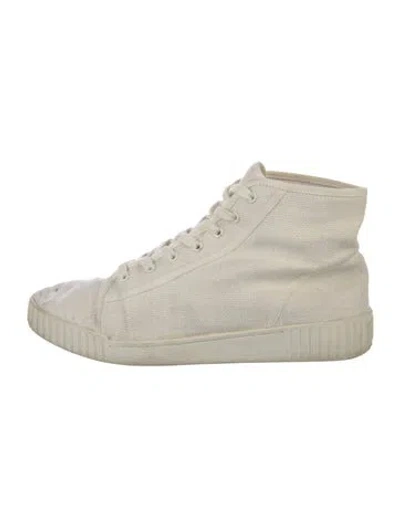 Pre-owned Vince Canvas Sneakers In White