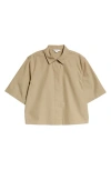 Vince Short-sleeve Button-front Shirt In Sandbar