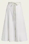 Vince Canvas Tape Cotton Skirt In Optic White