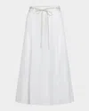 Vince Canvas Tape Cotton Skirt In Optic White In Optic White