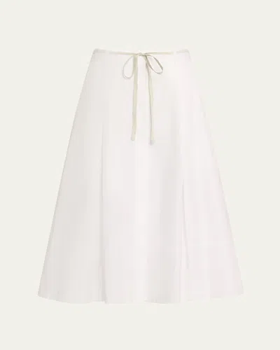 Vince Canvas Tape Skirt In Optic White