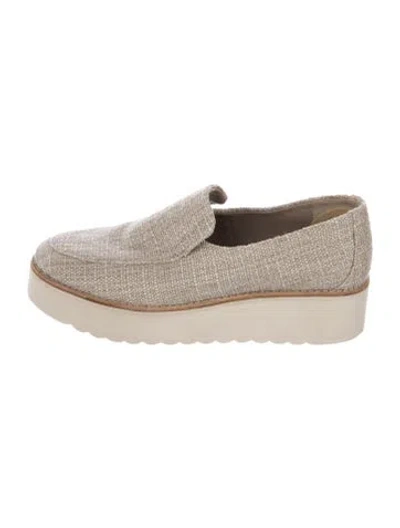 Pre-owned Vince Canvas Tweed Pattern Pumps In Neutrals