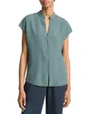 Vince Cap Sleeve Blouse In Green