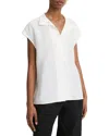 Vince Cap Sleeve Blouse In Burgundy