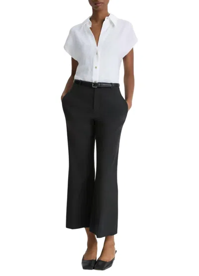 Vince Cap Sleeve Button Down Blouse In Optic White
