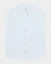 Vince Cap-sleeve Linen Button-front Blouse In Sky Mist