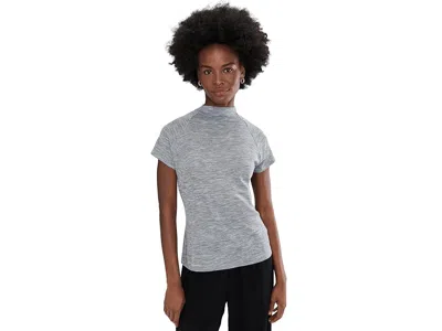 Vince Cap Sleeve Raglan Mock Neck In Gray