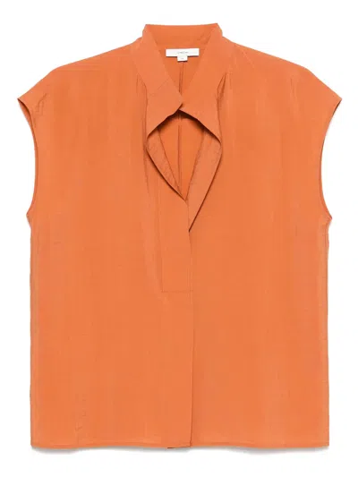 Vince Cap Slv Blouse In Dve