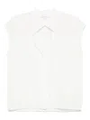 Vince Voile Cap-sleeve Blouse In Owh White