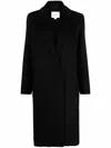 Vince Notched-lapel Trench Coat In Blk Black