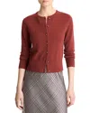 Vince Metal Button Cardigan Siena In Brown