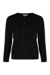 Vince Cardigan In Mixed Wool In Black