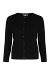 Vince Cardigan In Mixed Wool In Black