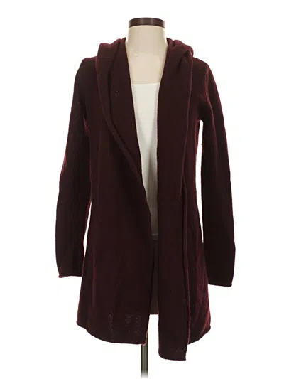 Pre-owned Vince Cardigan Sweater In Burgundy
