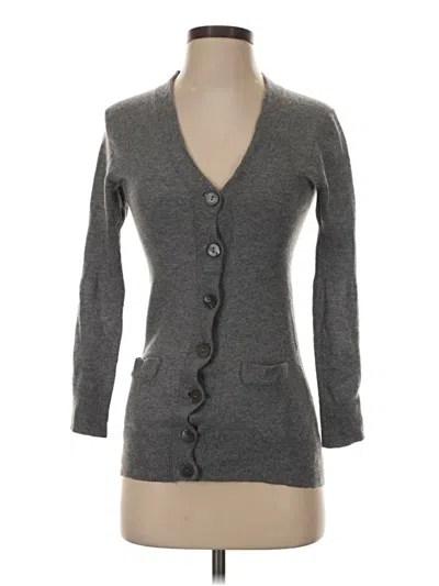 Pre-owned Vince Cardigan Sweater In Gray