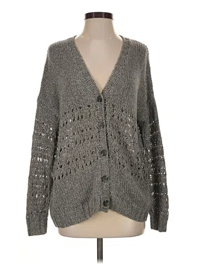 Pre-owned Vince Cardigan Sweater In Gray