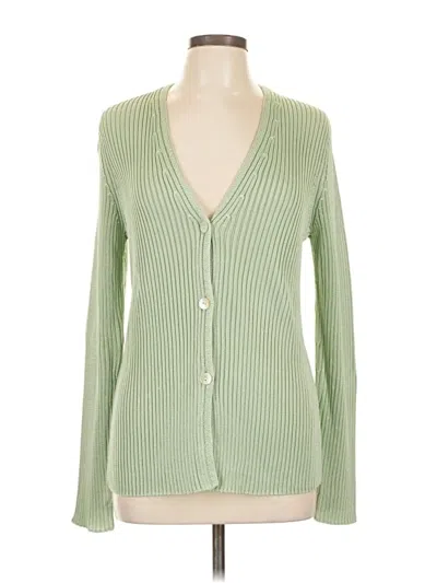 Pre-owned Vince Cardigan Sweater In Green