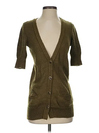 Pre-owned Vince Cardigan Sweater In Green