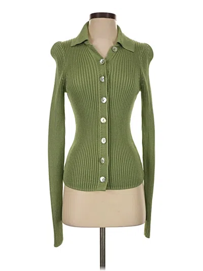 Pre-owned Vince Cardigan Sweater In Green