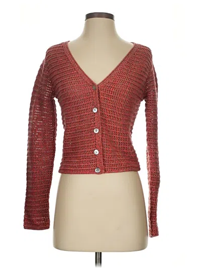 Pre-owned Vince Cardigan Sweater In Red