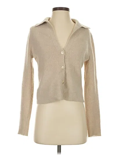 Pre-owned Vince Cardigan Sweater In Tan