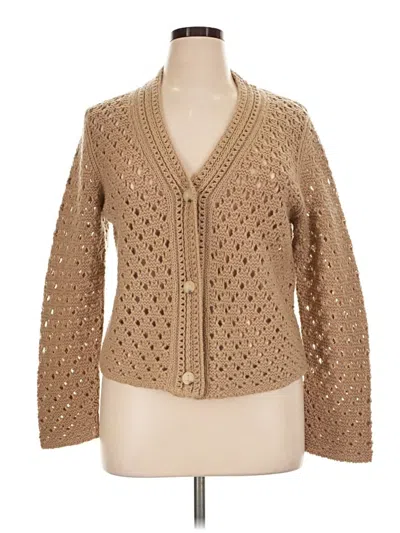Pre-owned Vince Cardigan Sweater In Tan