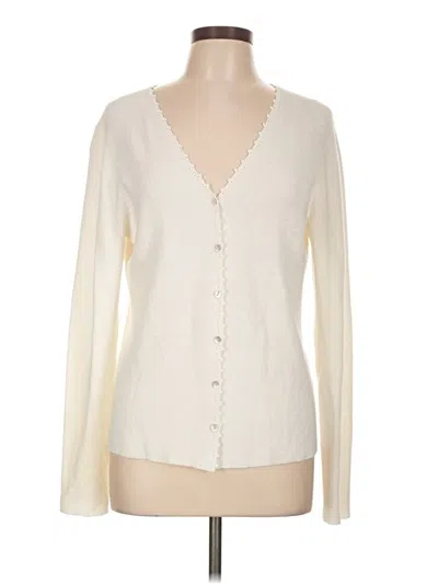 Pre-owned Vince Cardigan Sweater In White