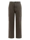 Vince Cotton And Linen Cargo Trousers In Brown