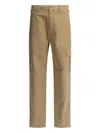Vince Cotton And Linen Cargo Trousers Beige In Brown