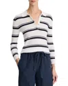 Vince Cashmere & Mulberry Silk-blend Stripe Polo