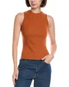 Vince Rib Cashmere & Silk Tank In Brown